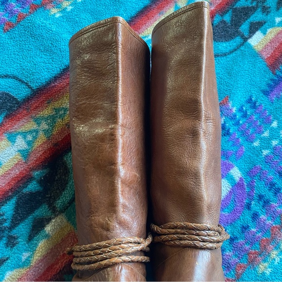 VTG US Polo Assn. Genuine Leather Riding Boots. Size 7. Pull on. Caramel Brown. - Picture 11 of 16